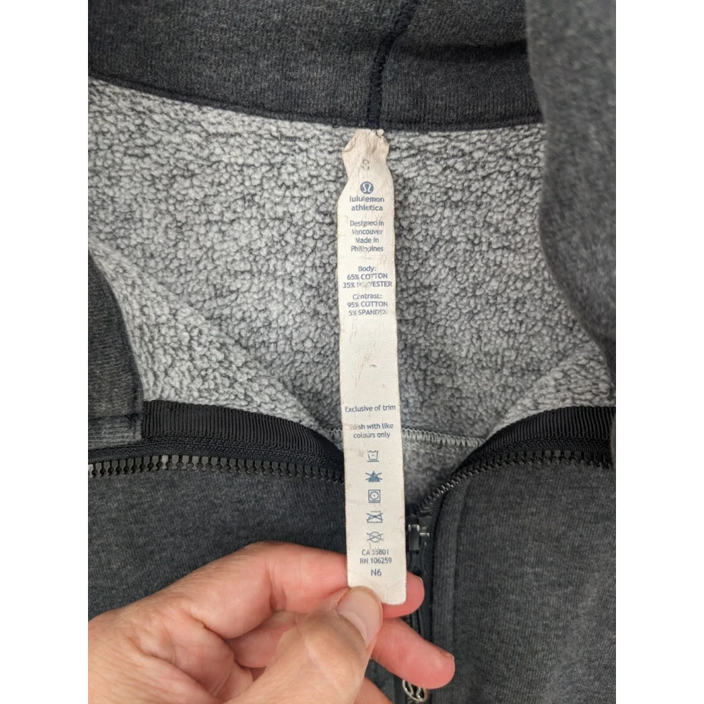 Lululemon Jacket Womens Small Gray Hug It Out Sweater Full Zip Athleisure Active